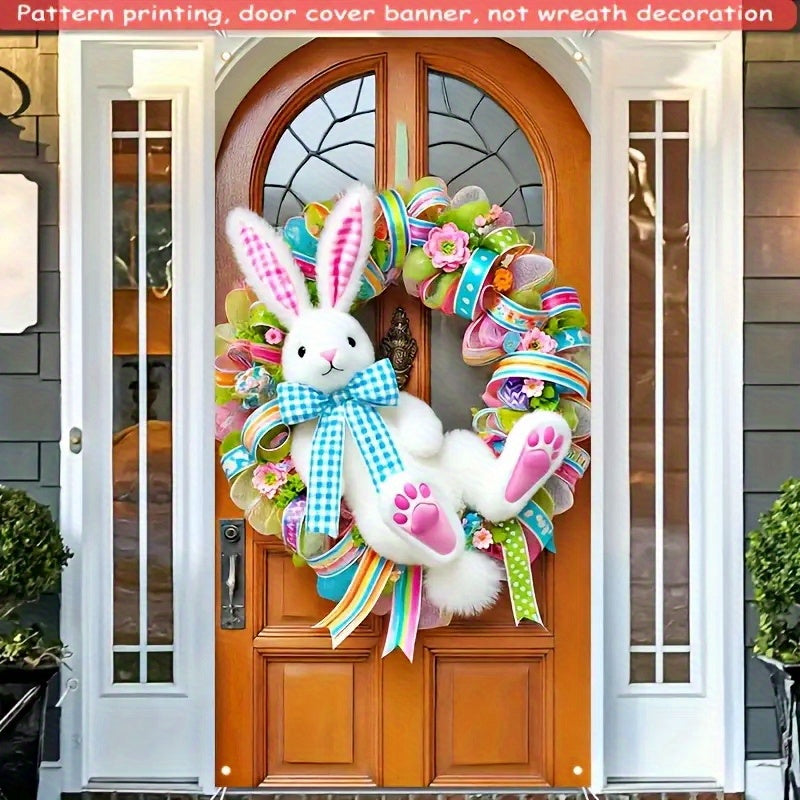 Easter Bunny Wreath Indoor/Outdoor Decorative Door Hanging