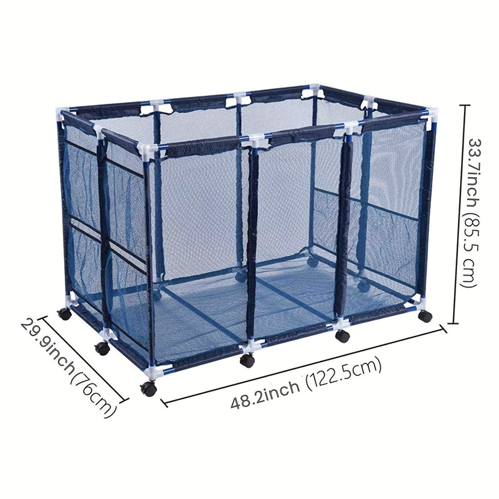 Mesh Pool Storage Organizer Cart with Wheels