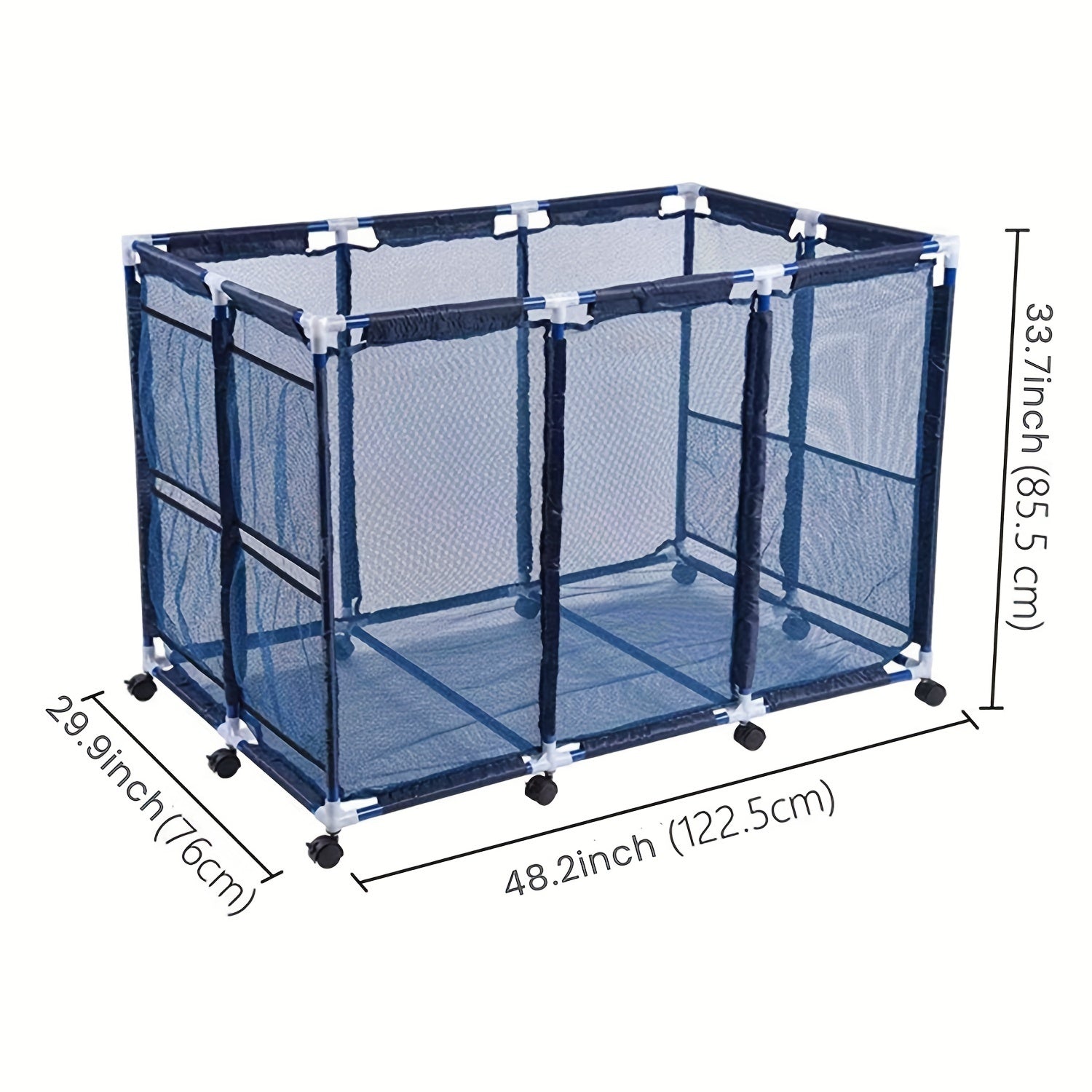 Mesh Pool Storage Organizer Cart with Wheels