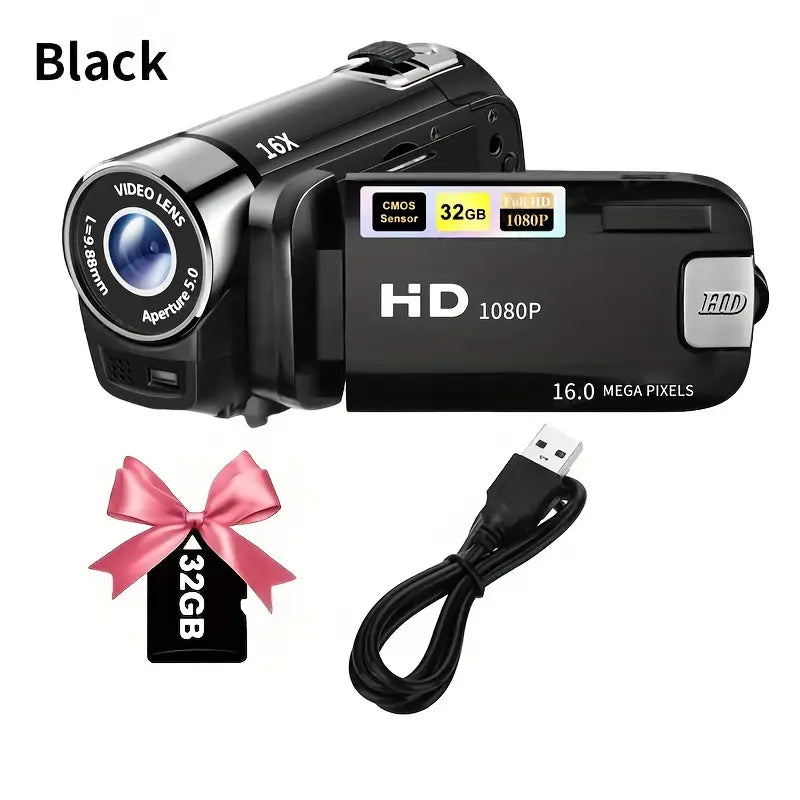 Black 270° Rotating LED Flip Screen Camera