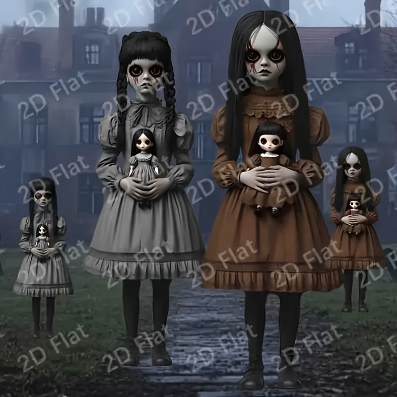 Gothic Horror Girl Yard Decor Set (2Pcs)