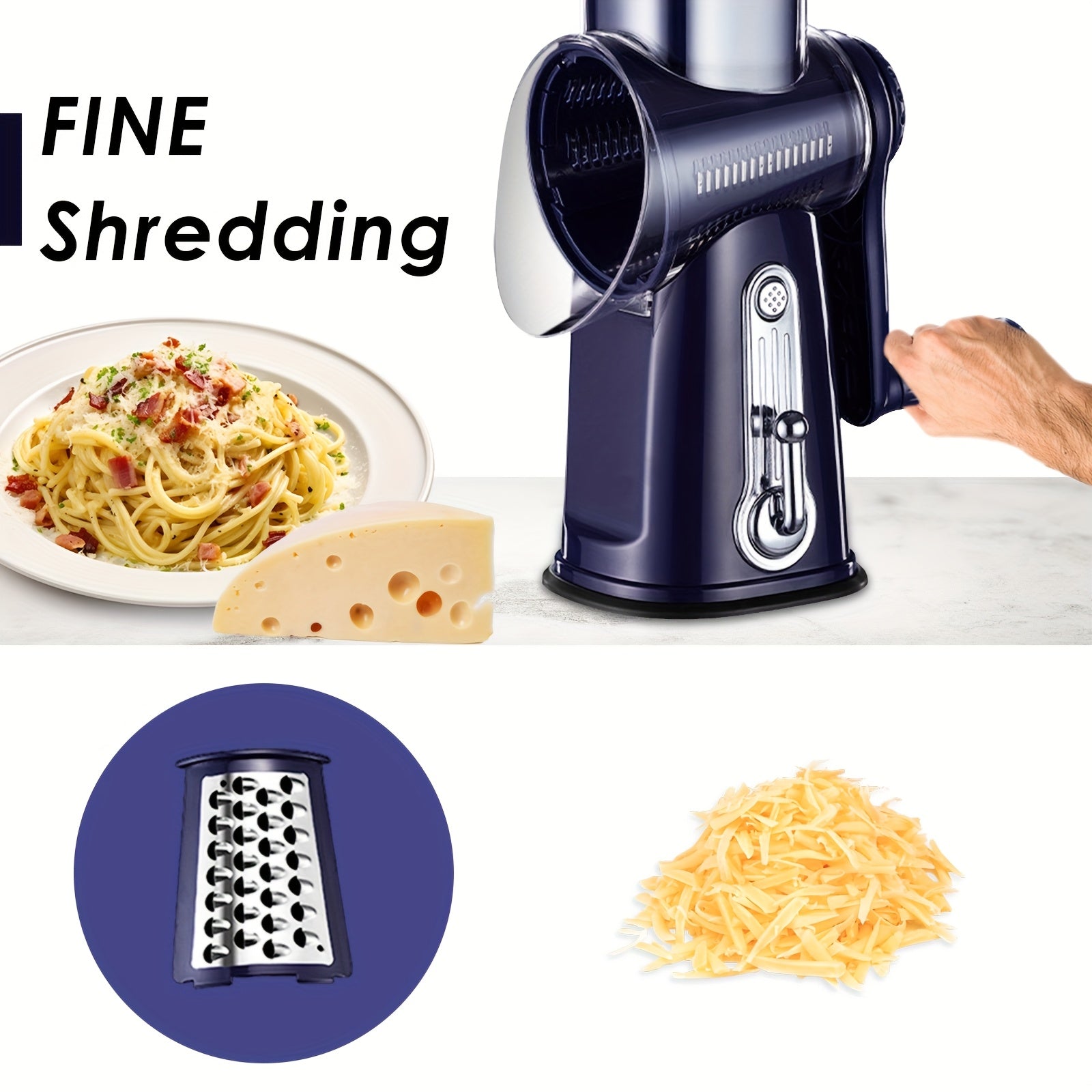 Stainless Steel Grater & Vegetable Slicer (5-in-1)