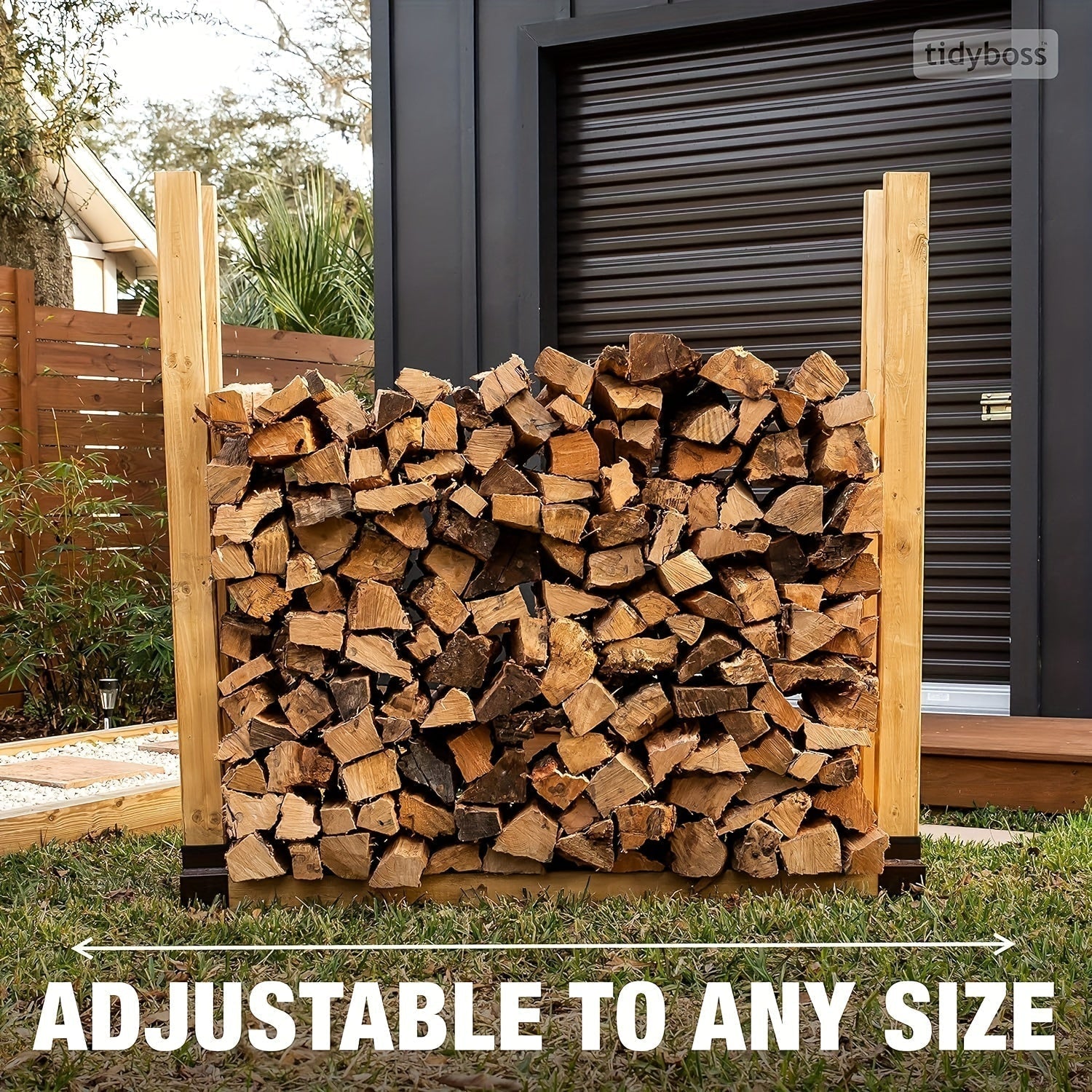 Outdoor Firewood Log Storage Rack Bracket