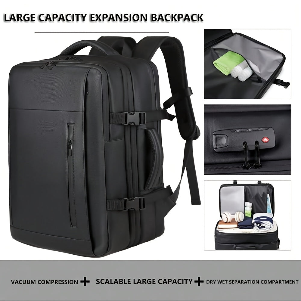Men's Double-Shoulder Travel Bag with Password Lock