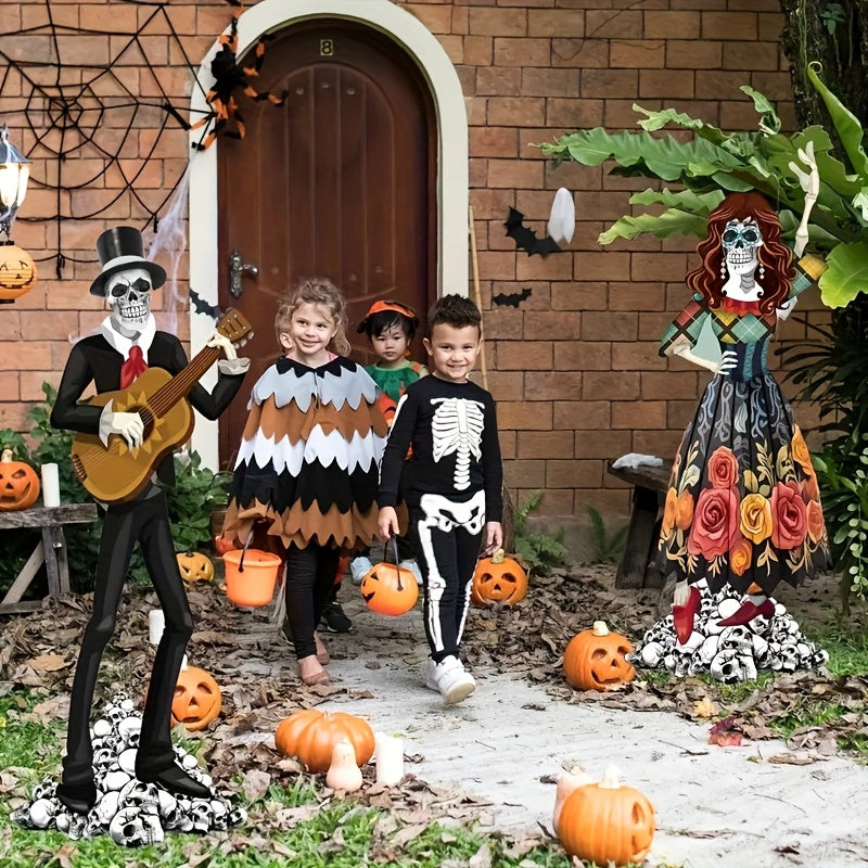Halloween Skeleton Couple Yard Decor (2PCS)