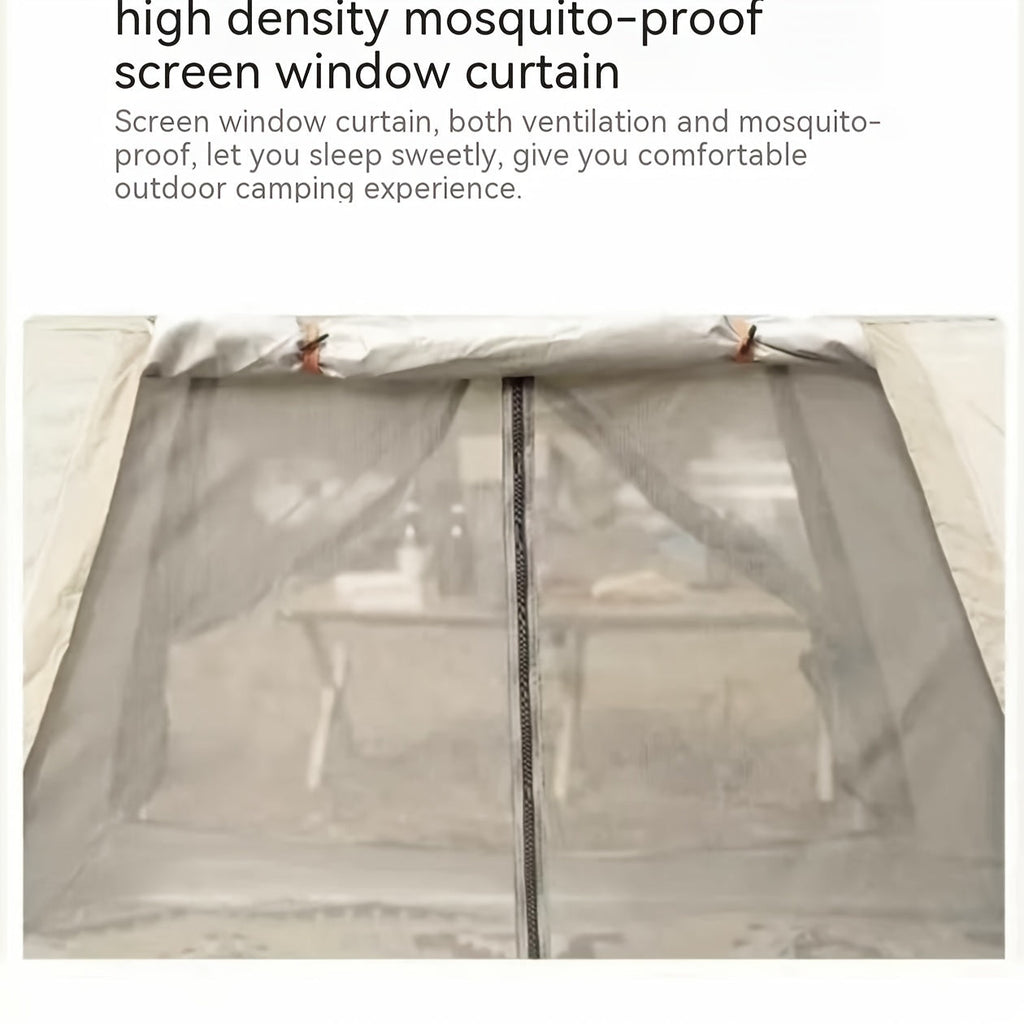 8-Person Family Camping Tent with Canopy Setup