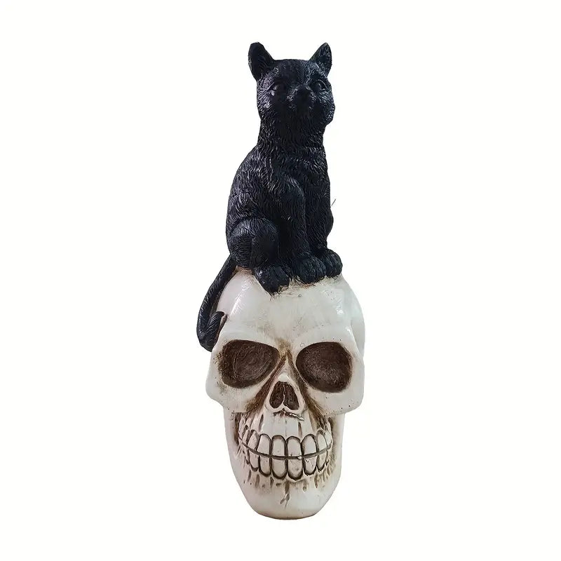 Haunted Glow: Solar-Powered Skull Lawn Ornament