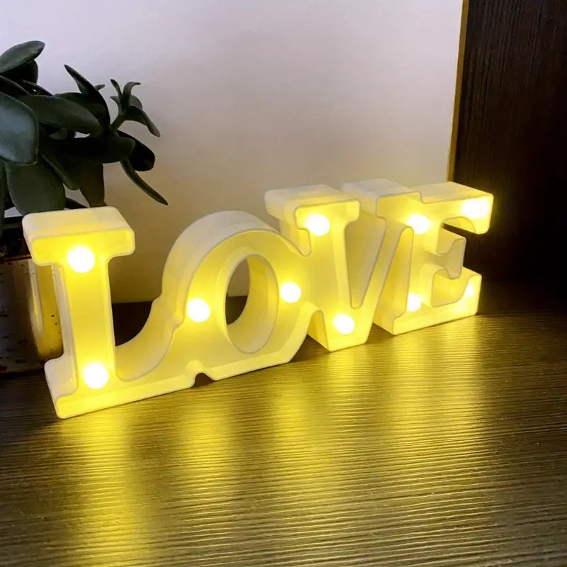 "Love Shape LED Decorative Light | Battery-Operated(Pure Heart White Love)