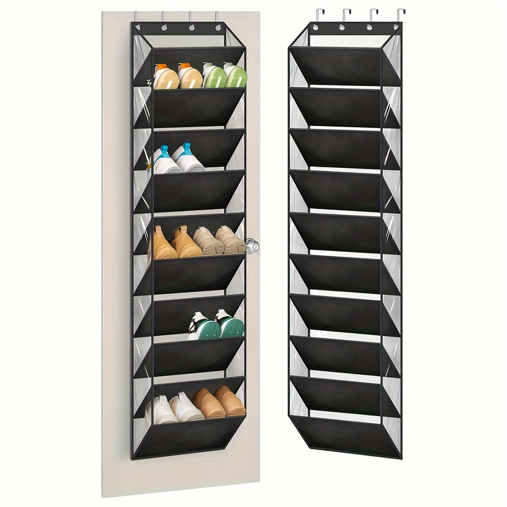 10-Tier Over-the-Door Foldable Shoe Organizer