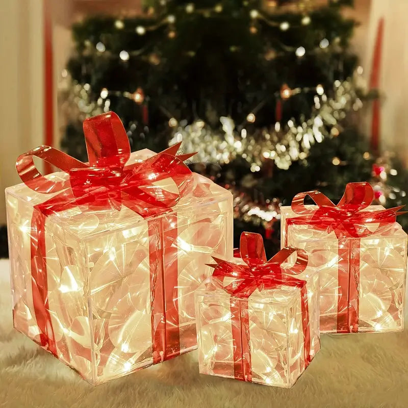 Enchanted Glow: Illuminated Christmas Gift Boxes