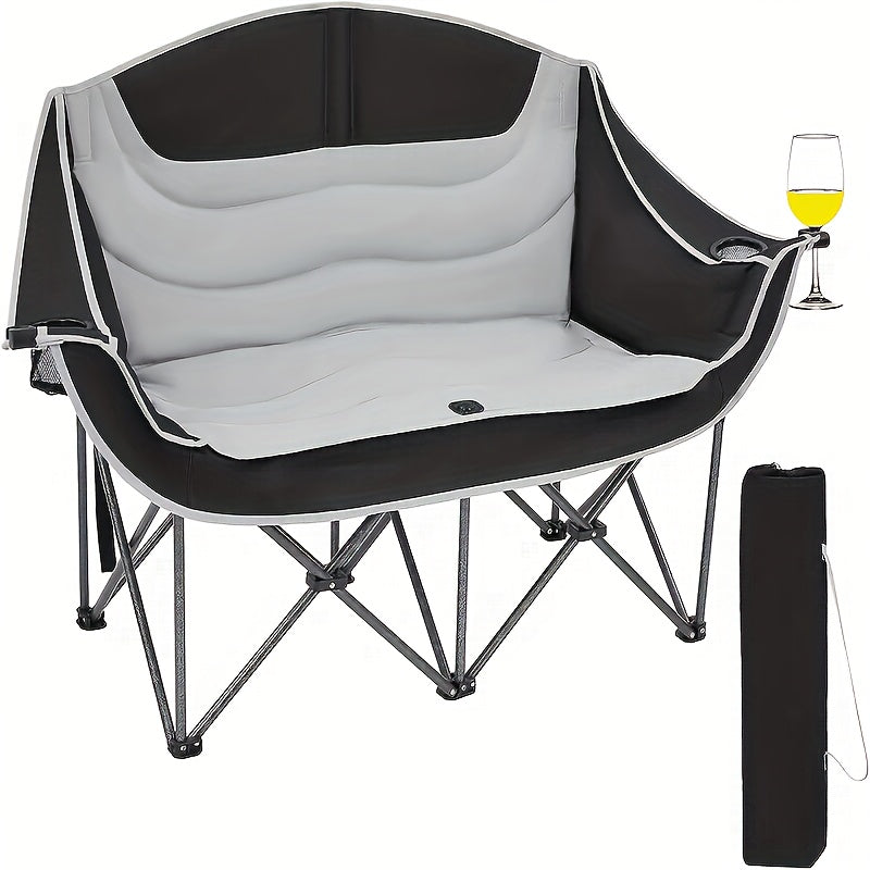 2-Person Folding Loveseat Camping Chair Outdoor