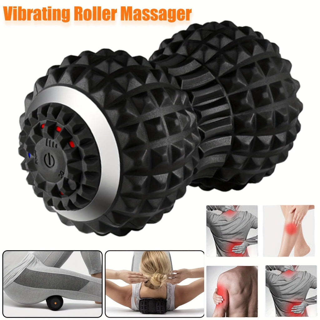Vibrating Massage Ball For Pain Relief & Deep Tissue Myofascial Release(Black)