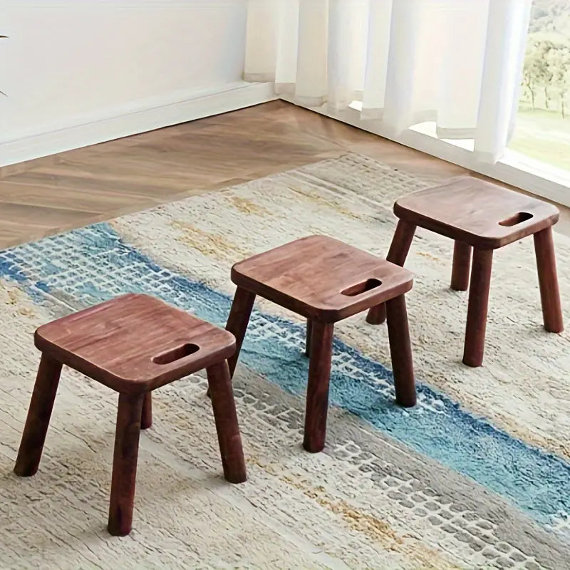 Handcrafted Walnut Photography Stool - Charming Creative Posing Prop