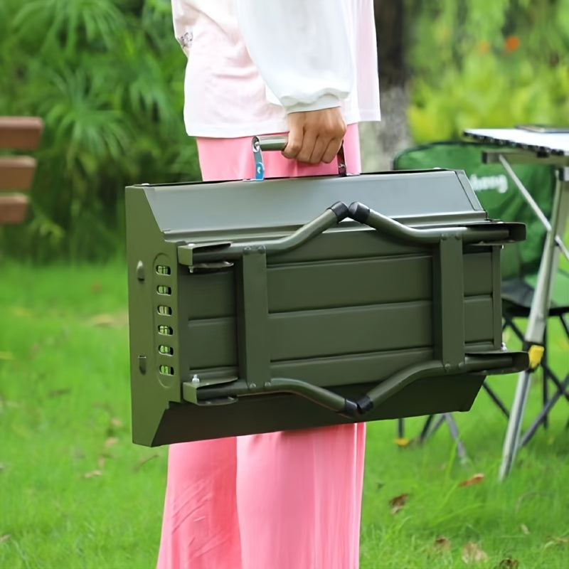 Outdoor Folding Charcoal Grill BBQ Rack