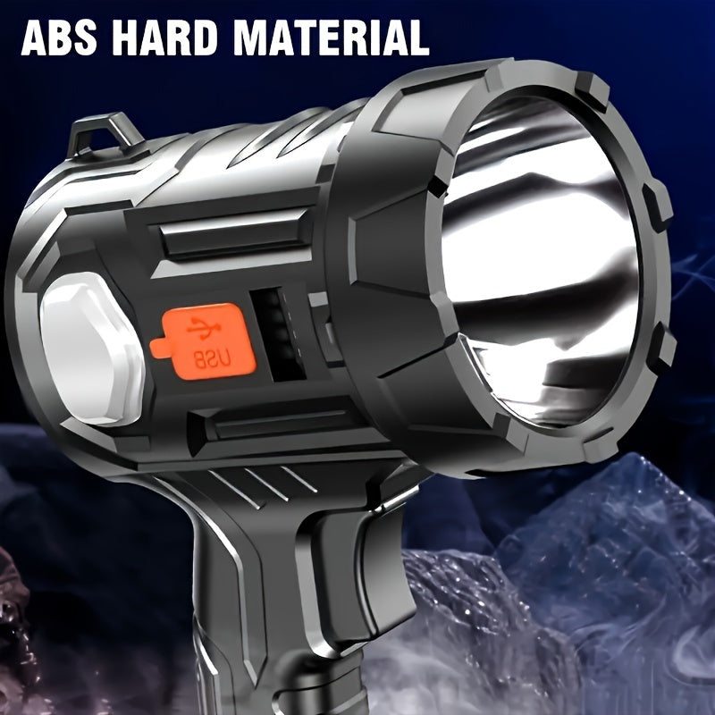 USB Rechargeable LED Spotlight Flashlight (6 Modes)