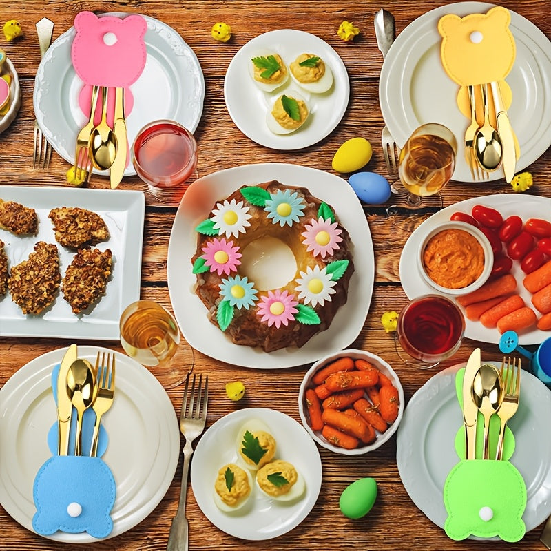 Easter Bunny Placemats Set Tableware Holders (12pcs)