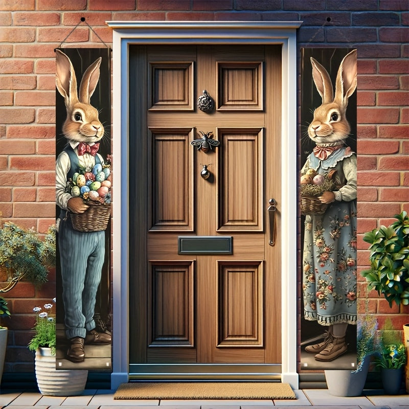Easter Bunny Porch Banners for Indoor/Outdoor Decor