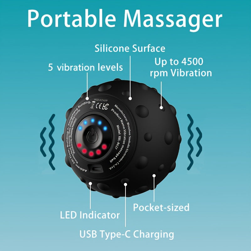 Vibration Massage Ball with 5-Speed Rechargeable