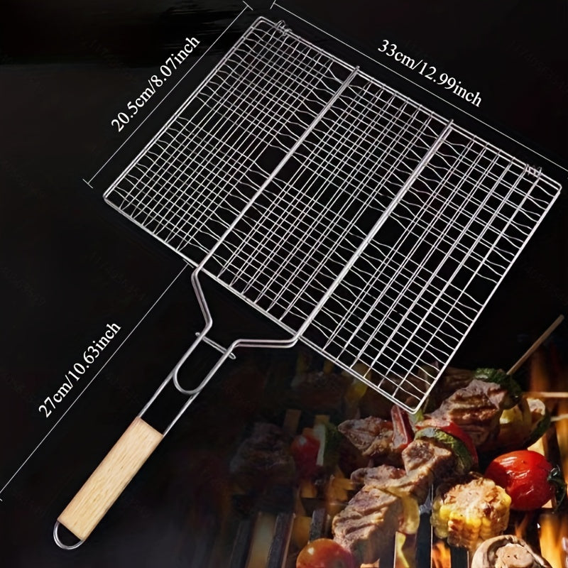 Portable Metal BBQ Grill Basket for Outdoor Grilling