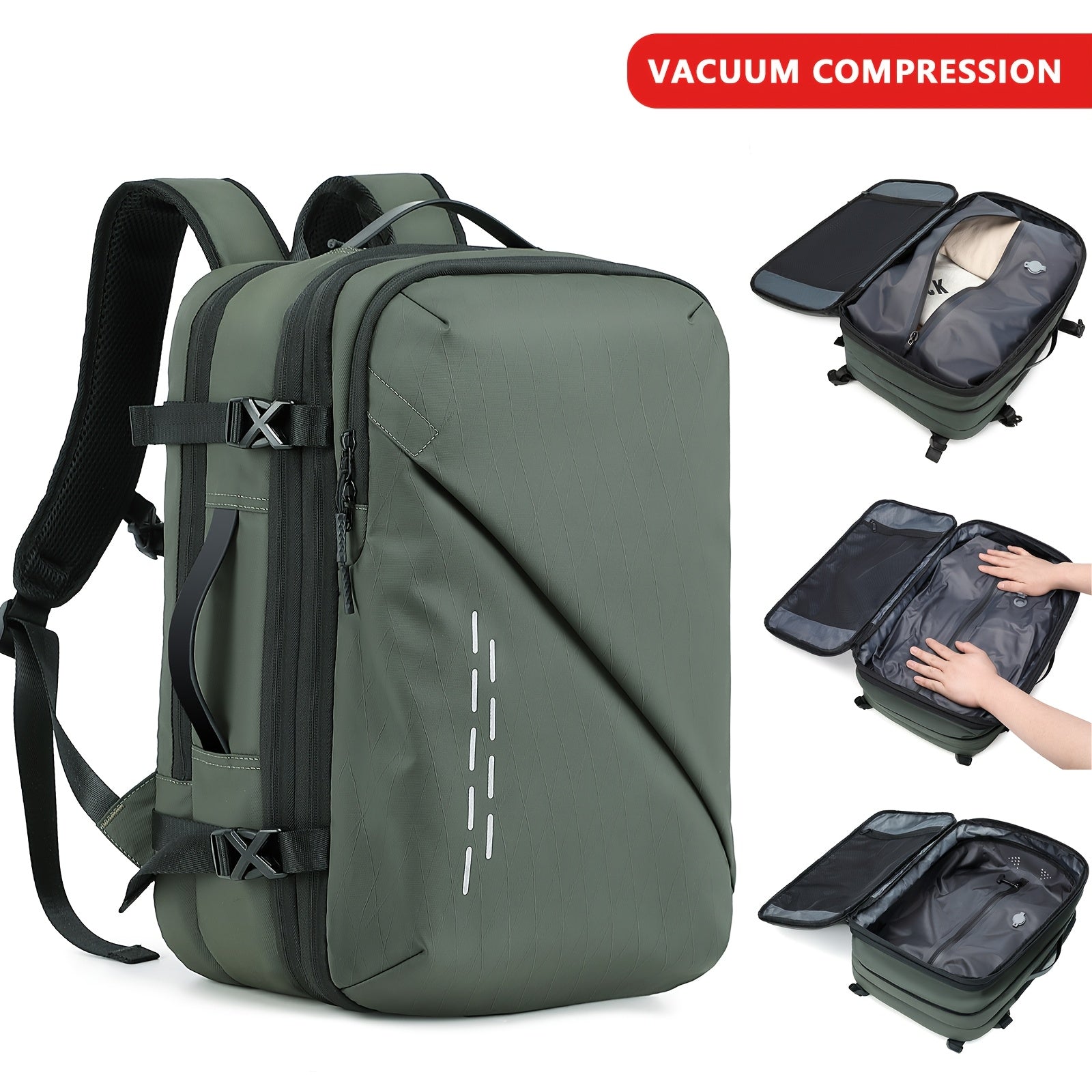 Vacuum Compression Nylon Backpack for Men