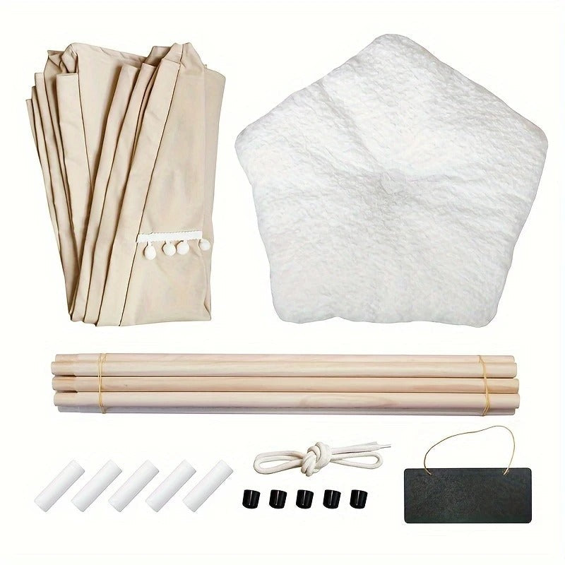 Linen Pet Teepee Bed