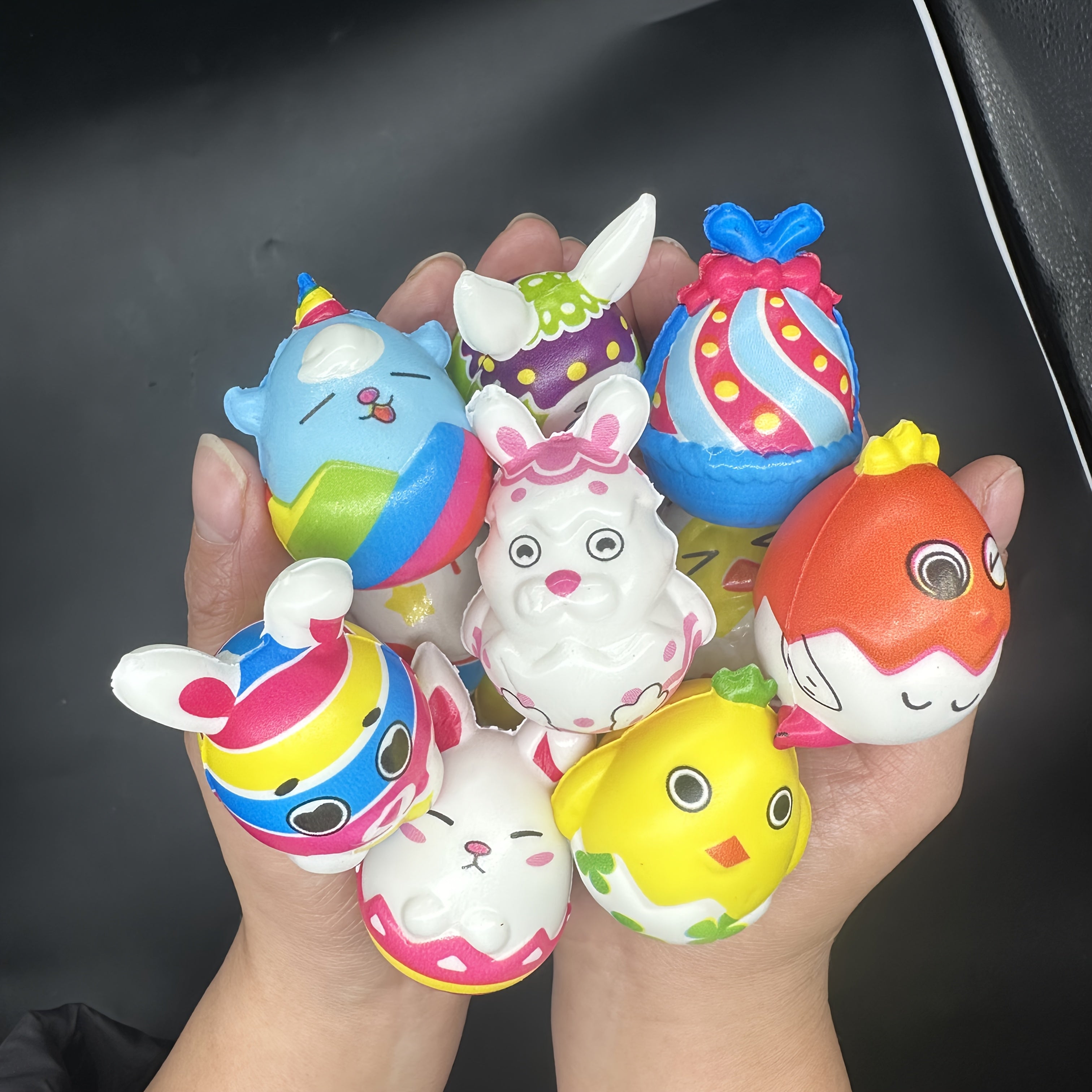 8pcs Mini Bunny & Easter Egg Squeeze Toys