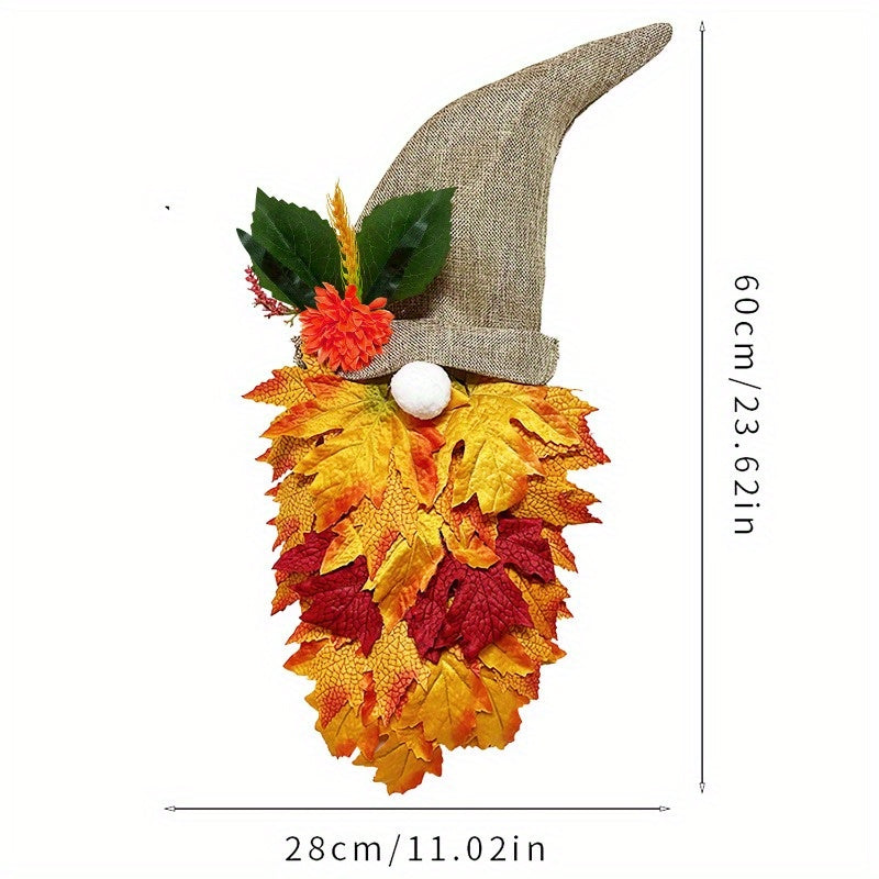 Halloween Gnome Door Hanging Wreath