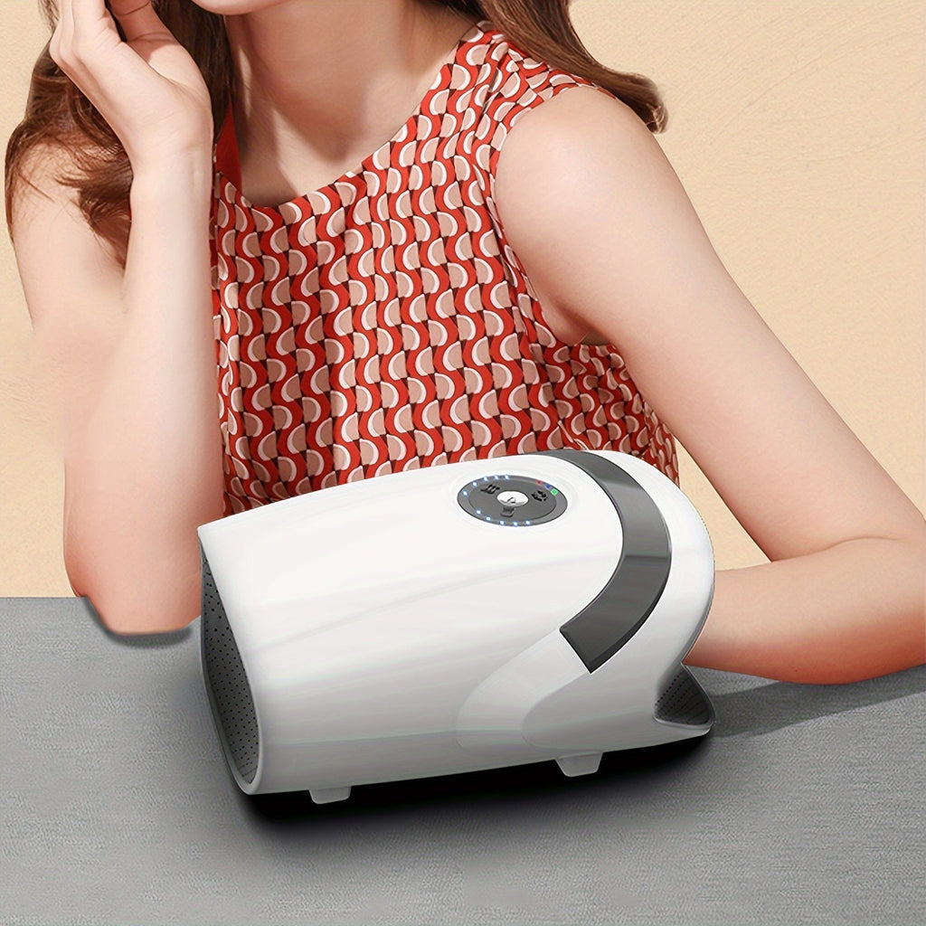 Cordless Hand Massager With Compression & Heat(White)