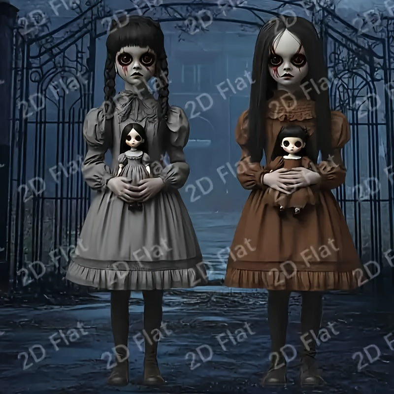 Gothic Horror Girl Yard Decor Set (2Pcs)