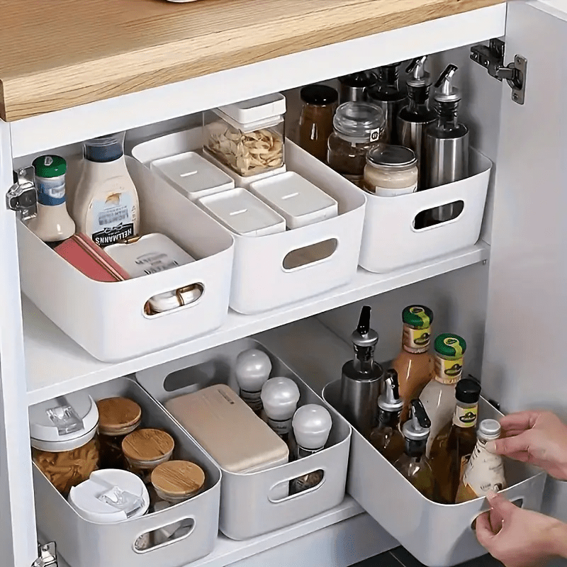 10Pcs Set Plastic Storage Baskets With Handles