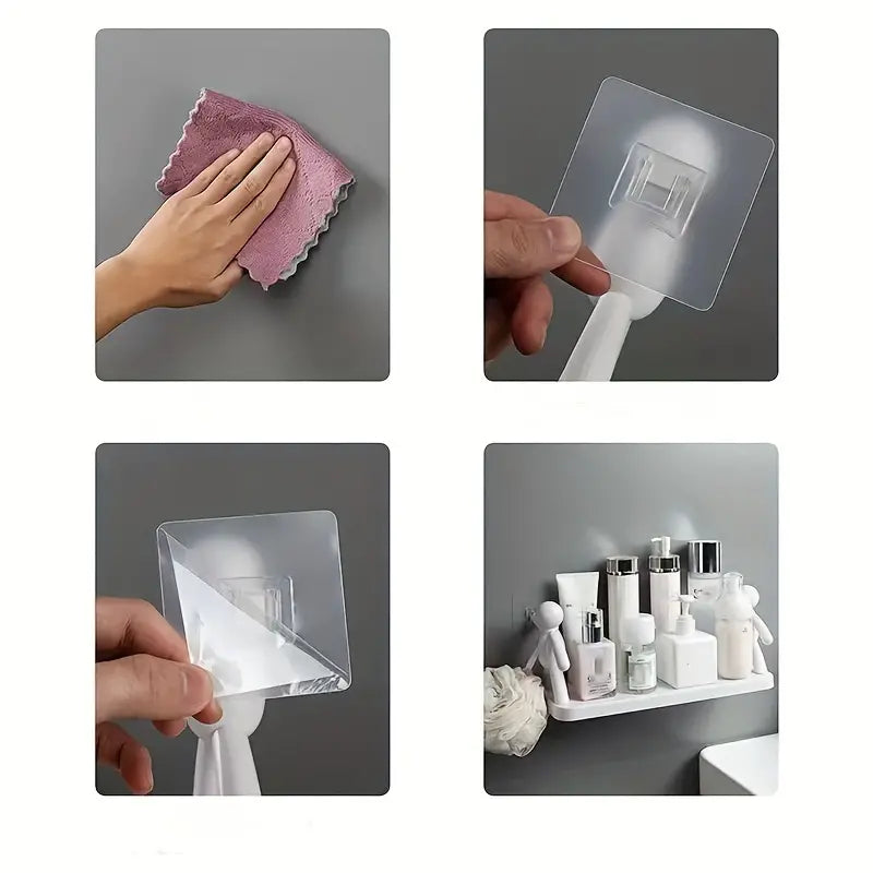 Pure Elegance: 2pcs White Floating Shelves for Your Bathroom Oasis