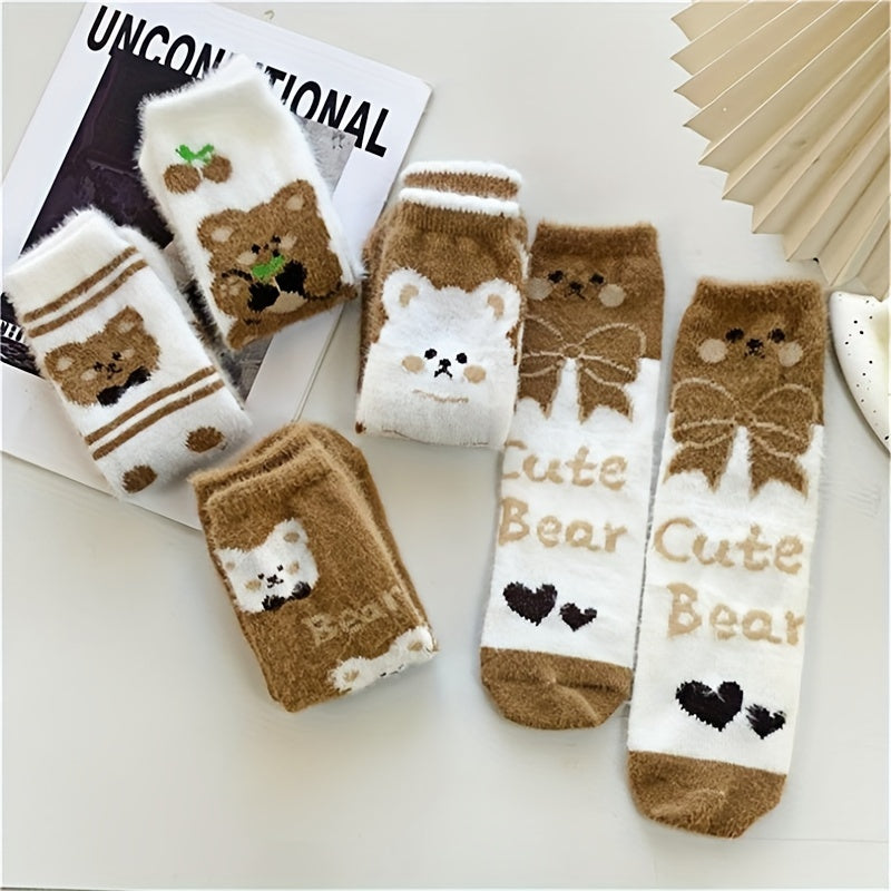 Women’s Warm Velvet Mid-Calf Socks (10 Pairs)