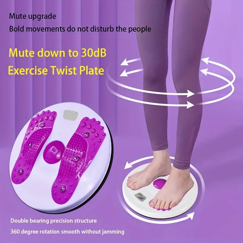 Dynamic Waist Twisting Plate & Foot Massage Twist Board - Purple