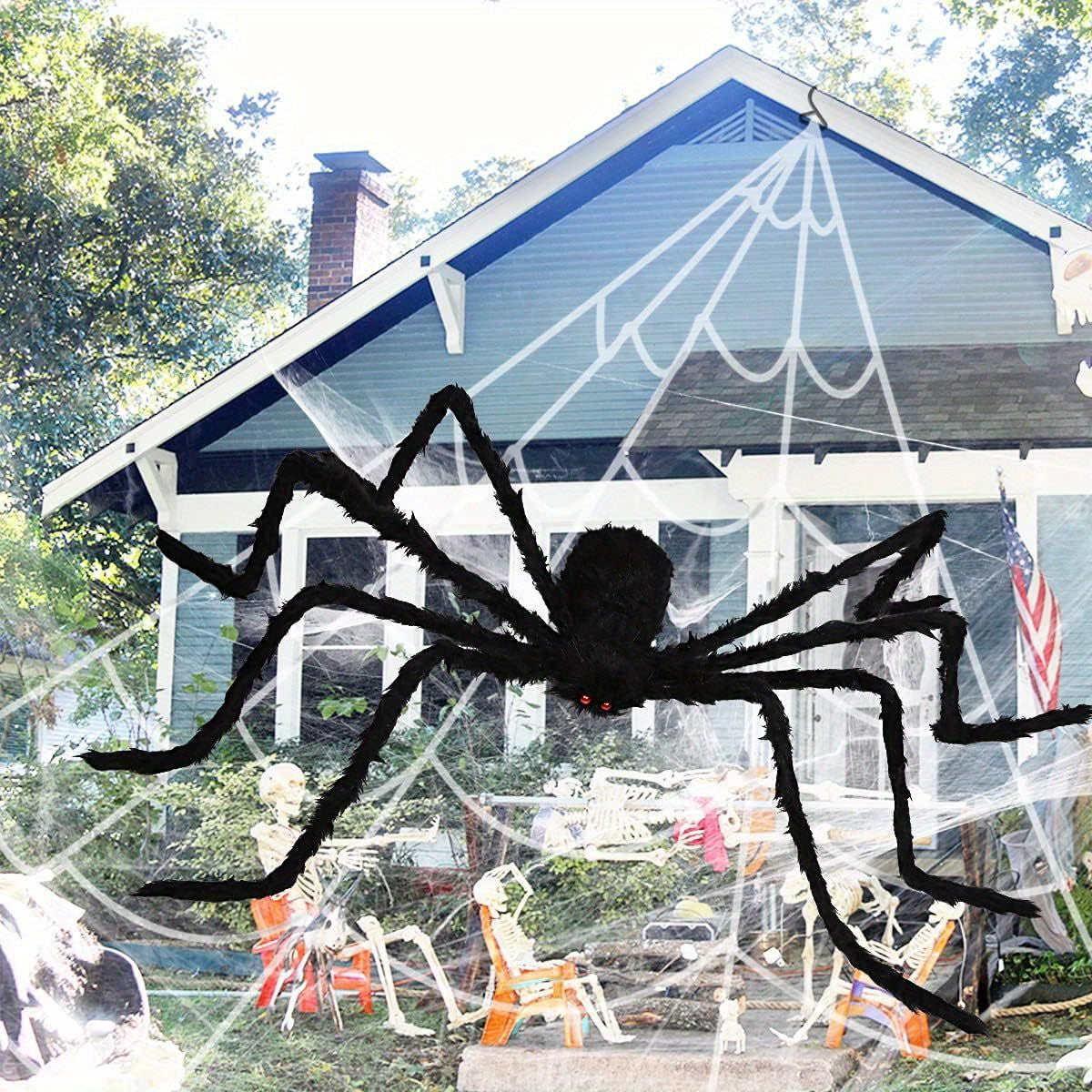 Giant Spider Halloween Decoration with Bendable Legs