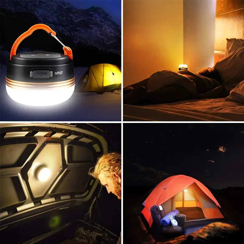 Portable Rechargeable LED Camping Lantern with Magnetic Base