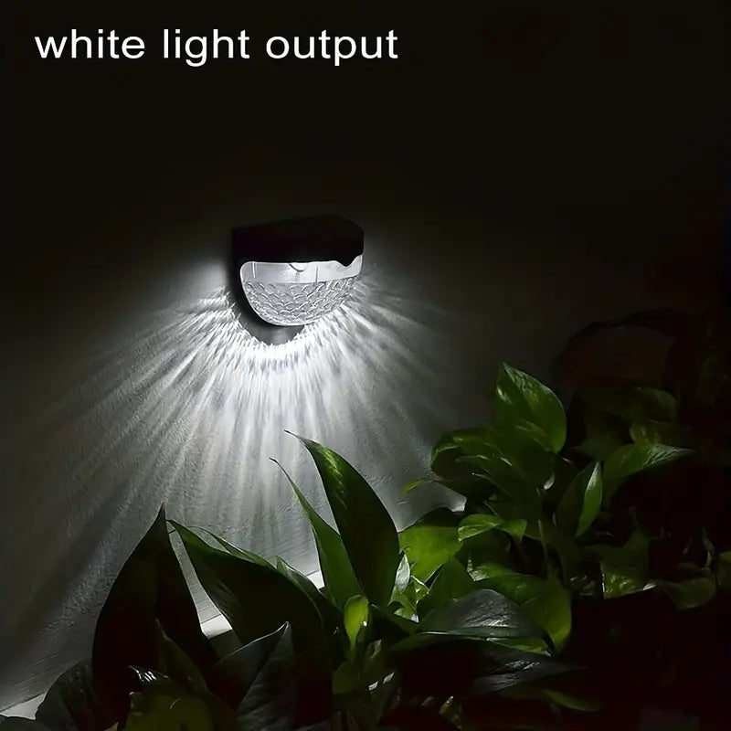 Twinkling Festive Glow: Christmas Solar Fence Lights 4-Pack