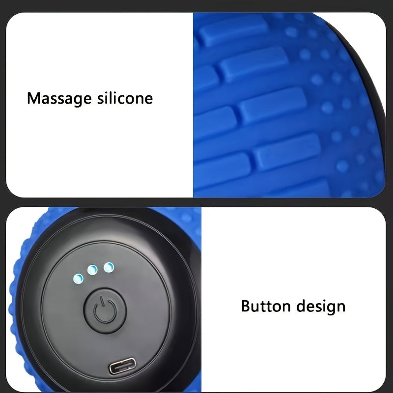 3-Speed Usb Massage Ball For Myofascial Relaxation & Trigger Point Therapy(Blue)
