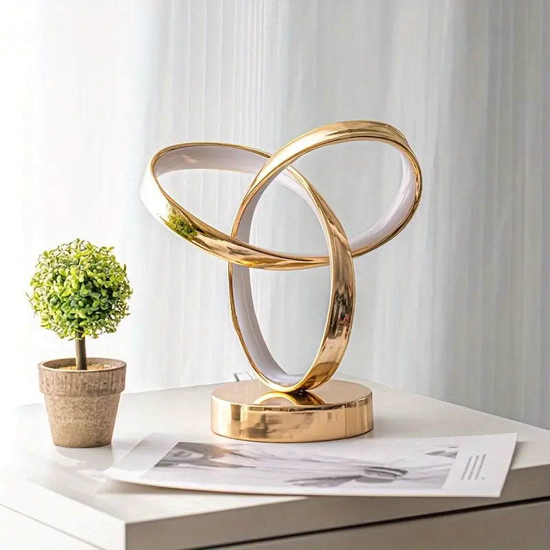 Space-themed USB Bedside Table Lamp - Golden