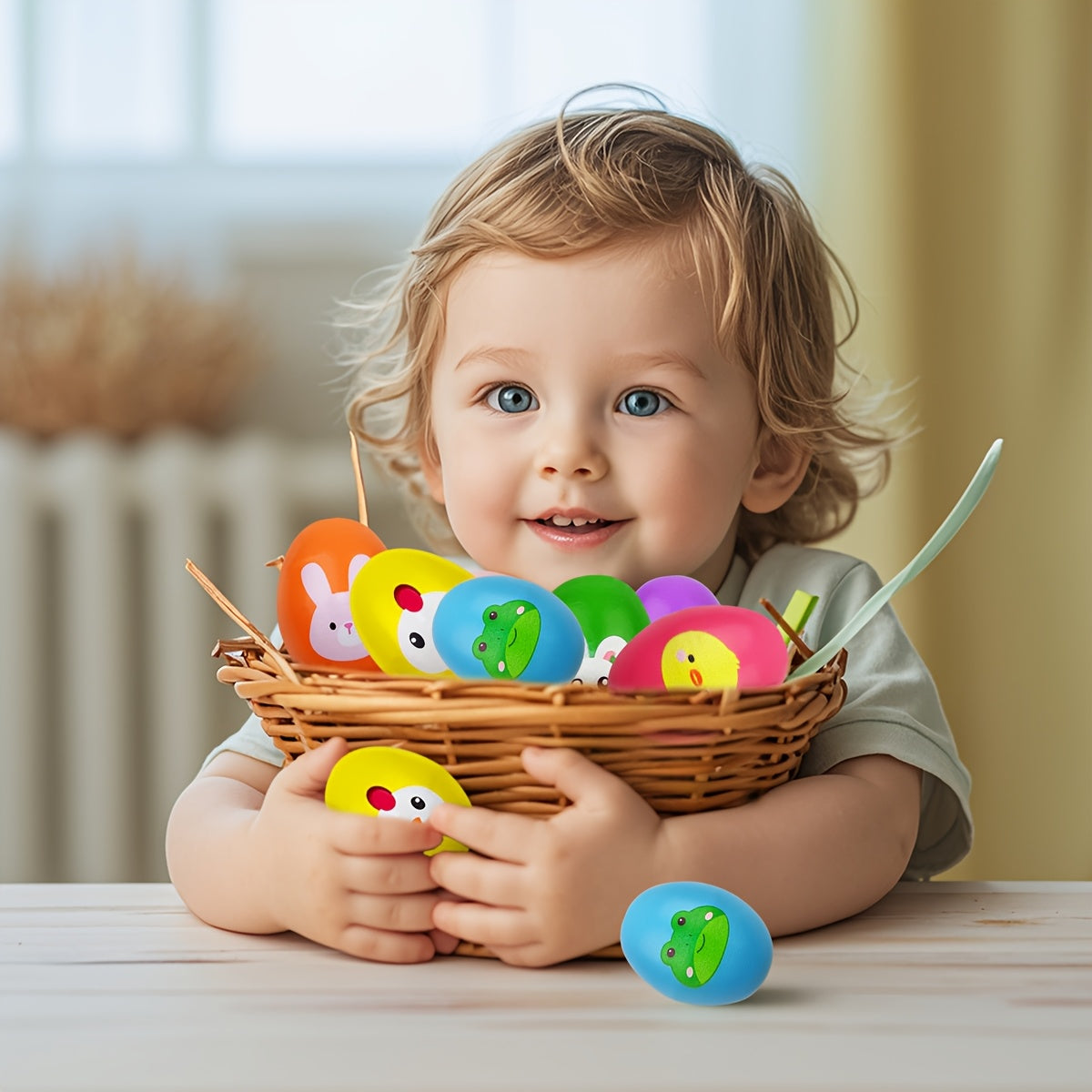 6-Piece Wooden Musical Shake Eggs for Kids