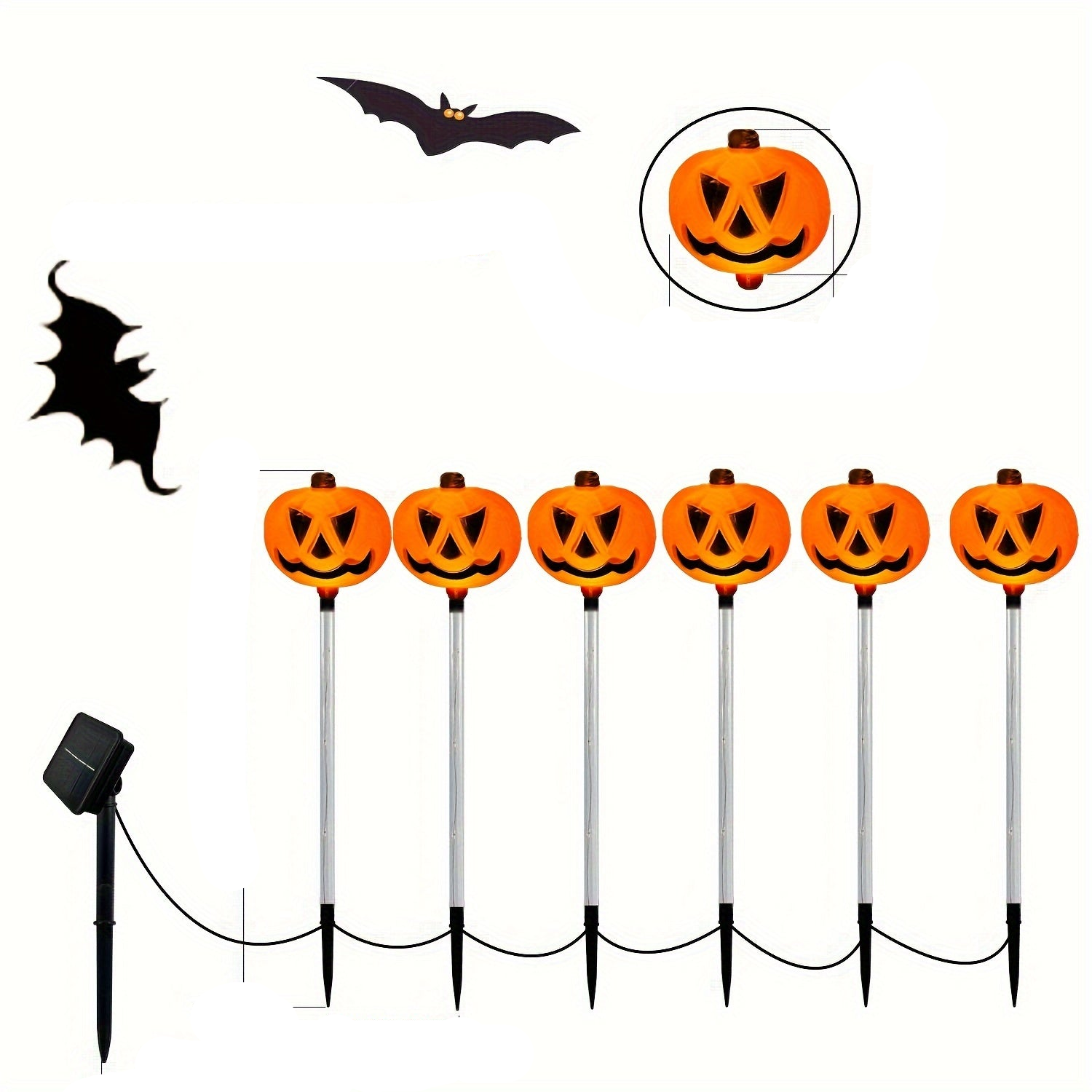 Solar-Powered Halloween Pumpkin Lights