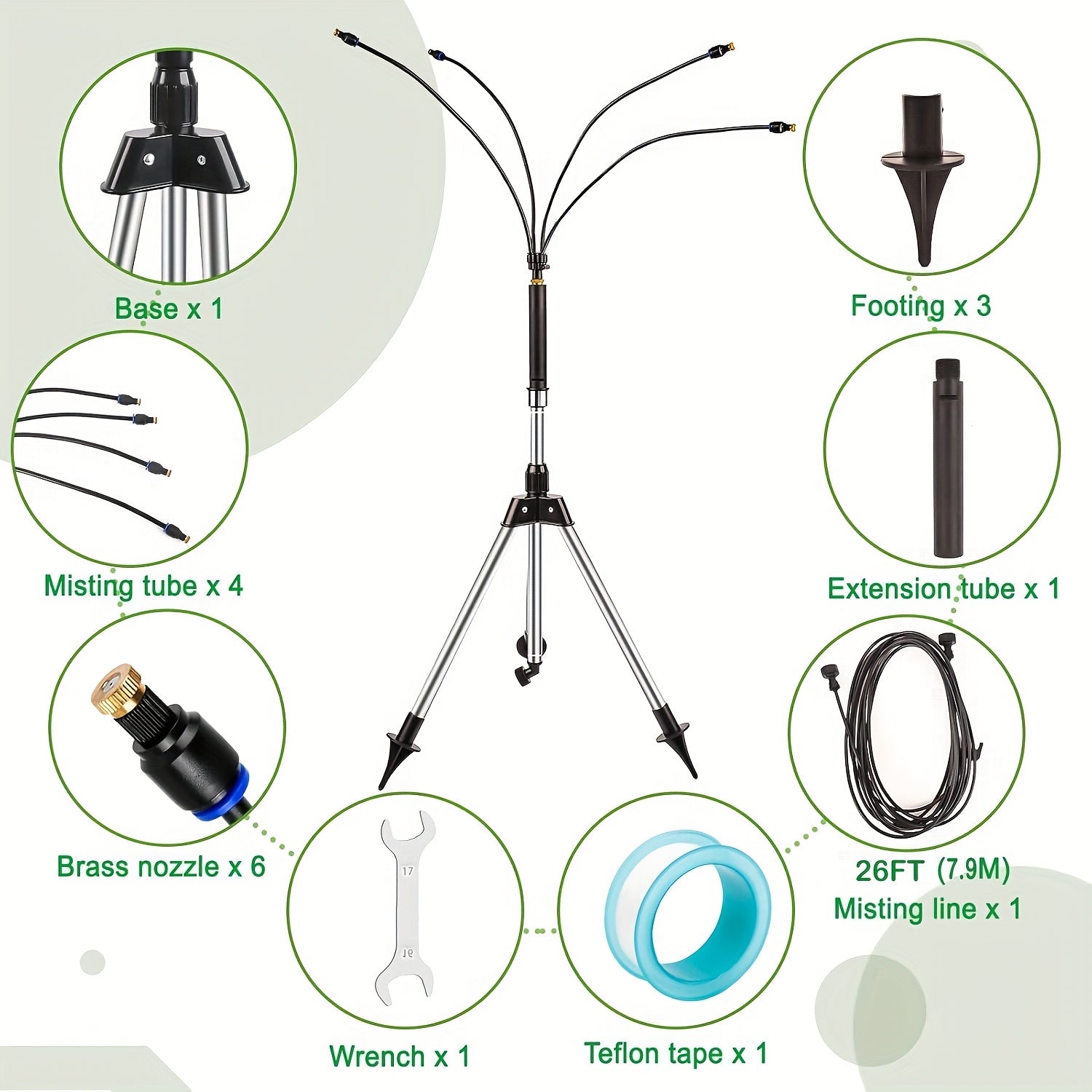 Outdoor Misting Stand for Patio & Pool