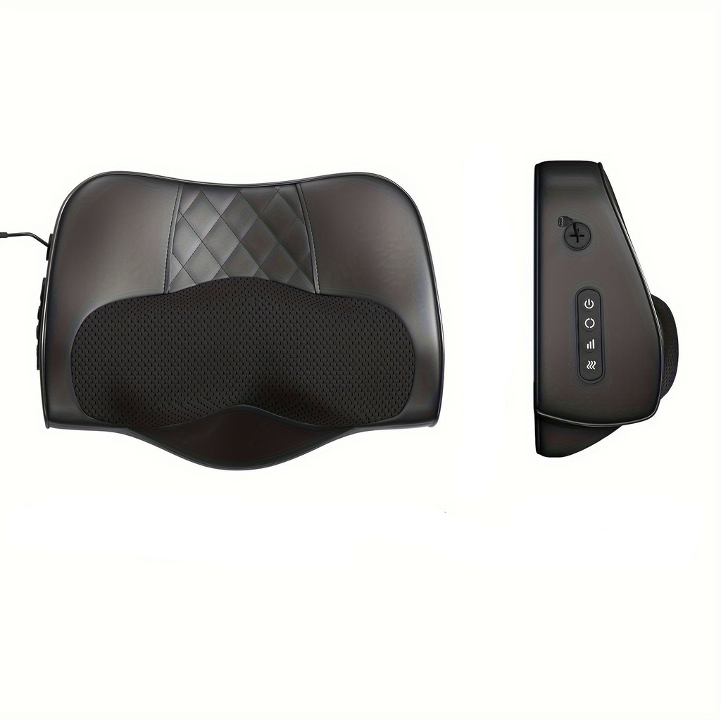 Cordless 3D Kneading Massage Pillow With Heat(Black)