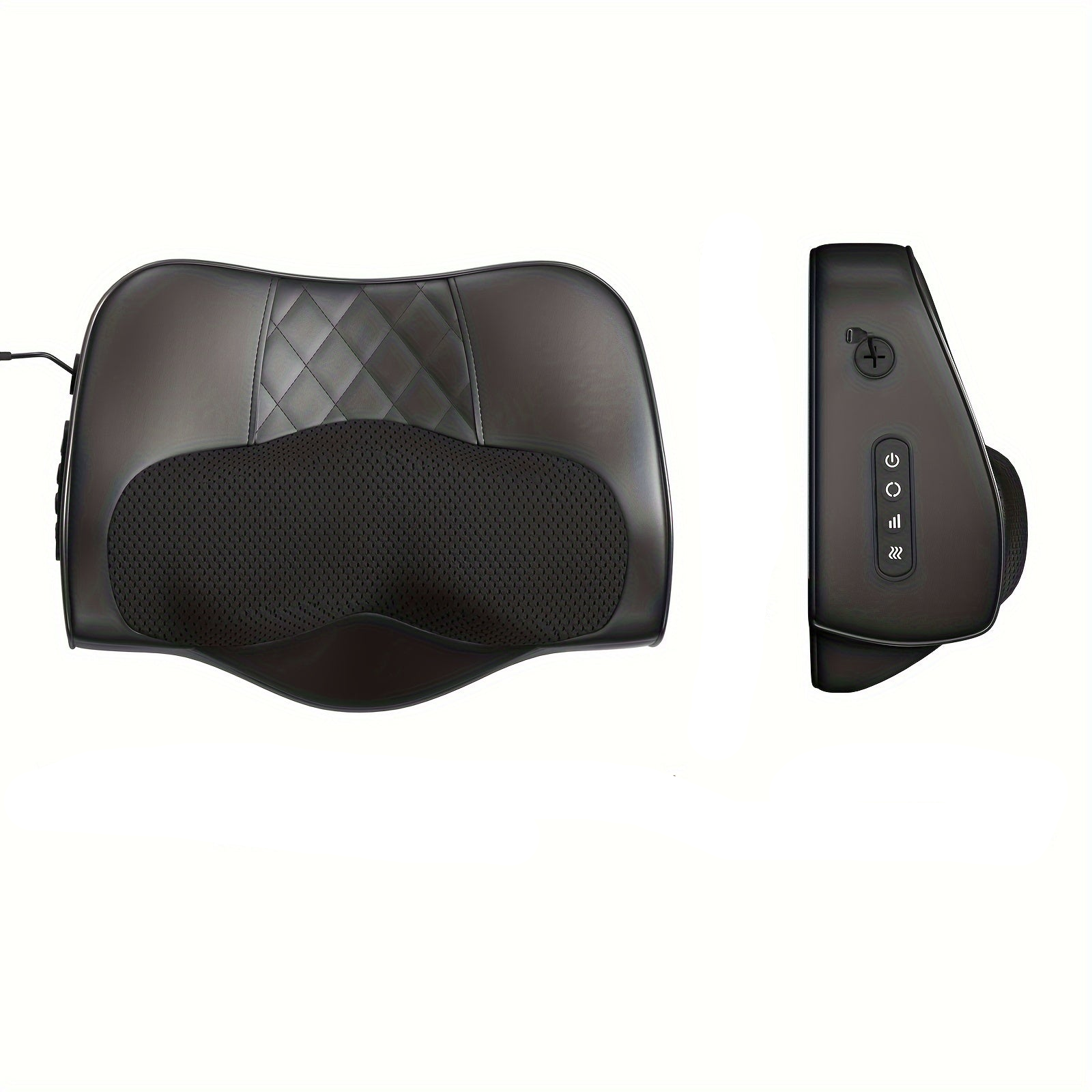 Cordless 3D Kneading Massage Pillow With Heat(Black)