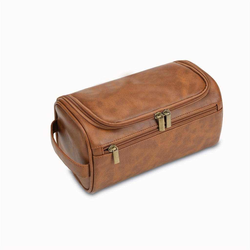 Men's Large Capacity Toiletry Bag  – Zipper Closure with Top Single Handle Strap