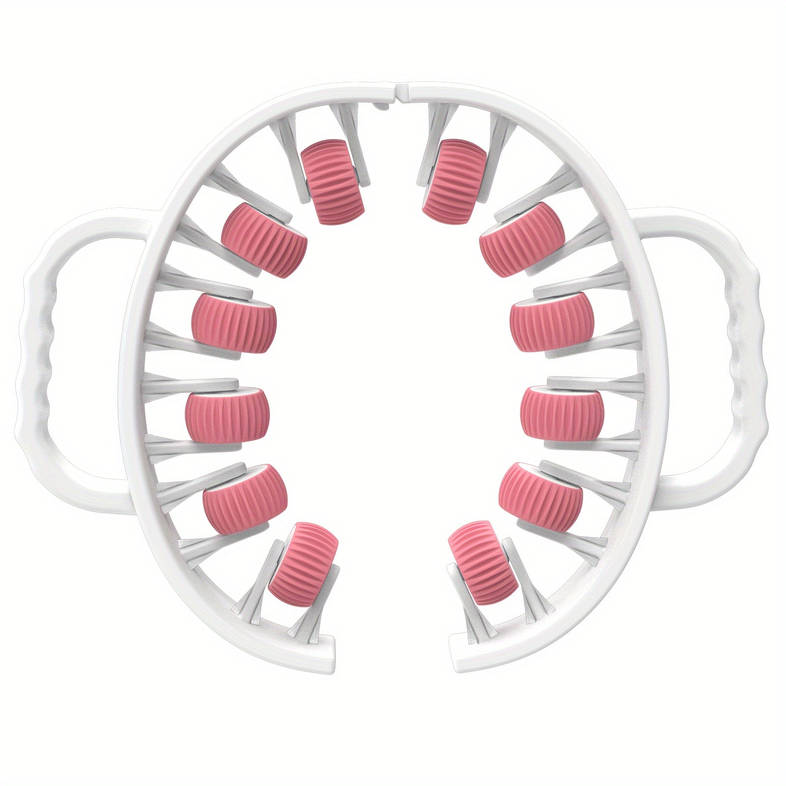 12-Wheel 360° Muscle Roller - Leg, Calf, Arm Massager(White)