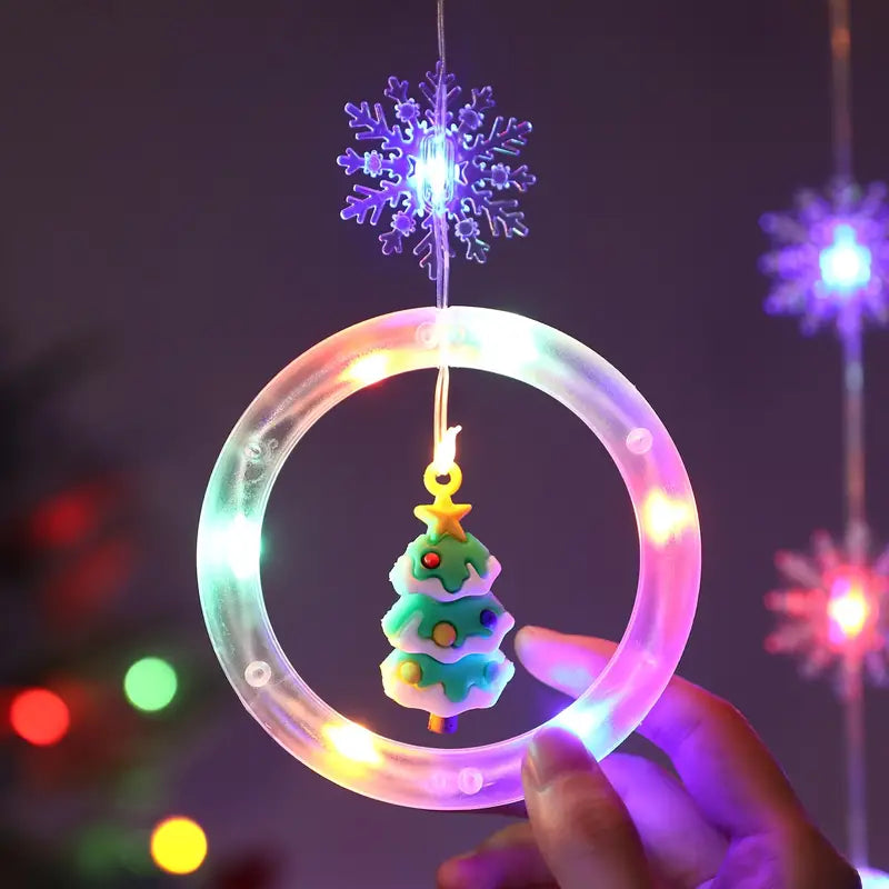 Starry Splendor: Festive Christmas Curtain Lights