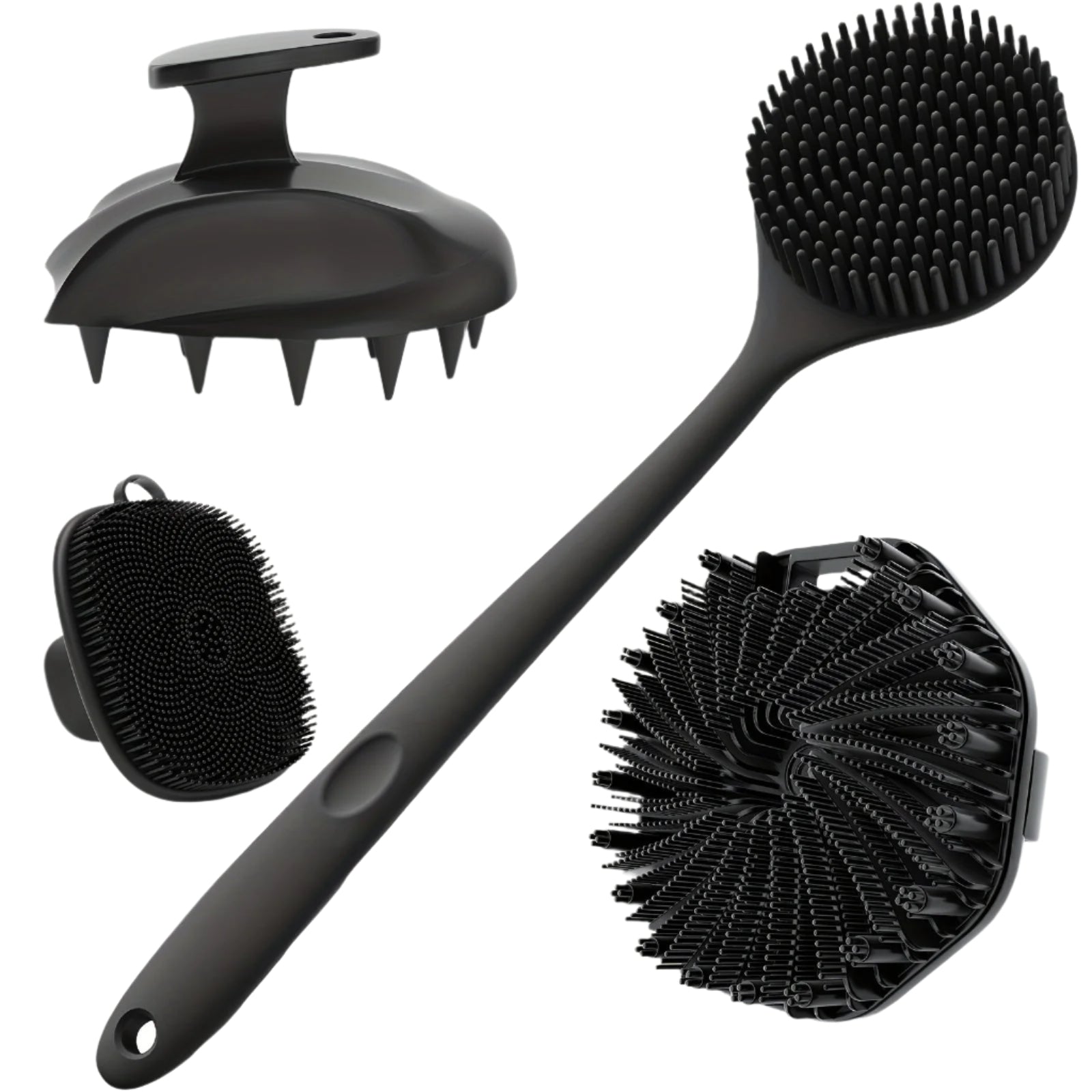 Silicone Bath Brush Set Gentle Exfoliating (4pcs)