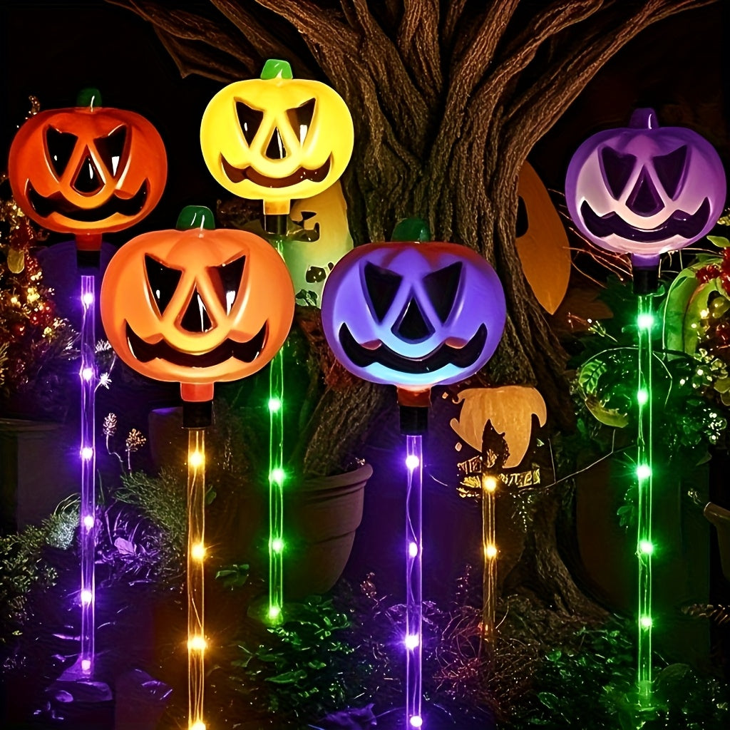 Halloween Pumpkin Solar Lights 6-Piece Set