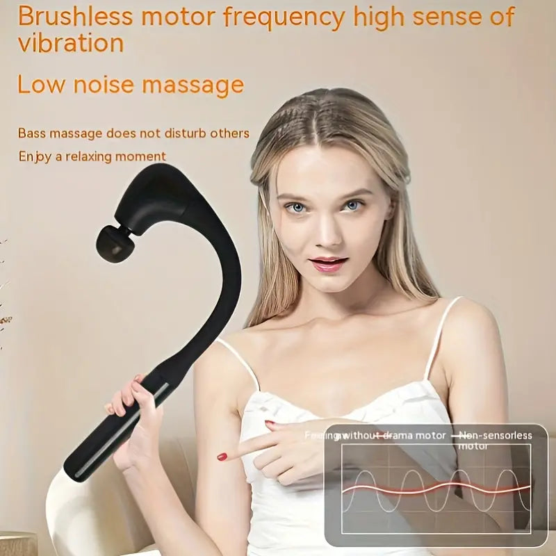1pc High-Powered Fascia Gun Massage Tool-Black