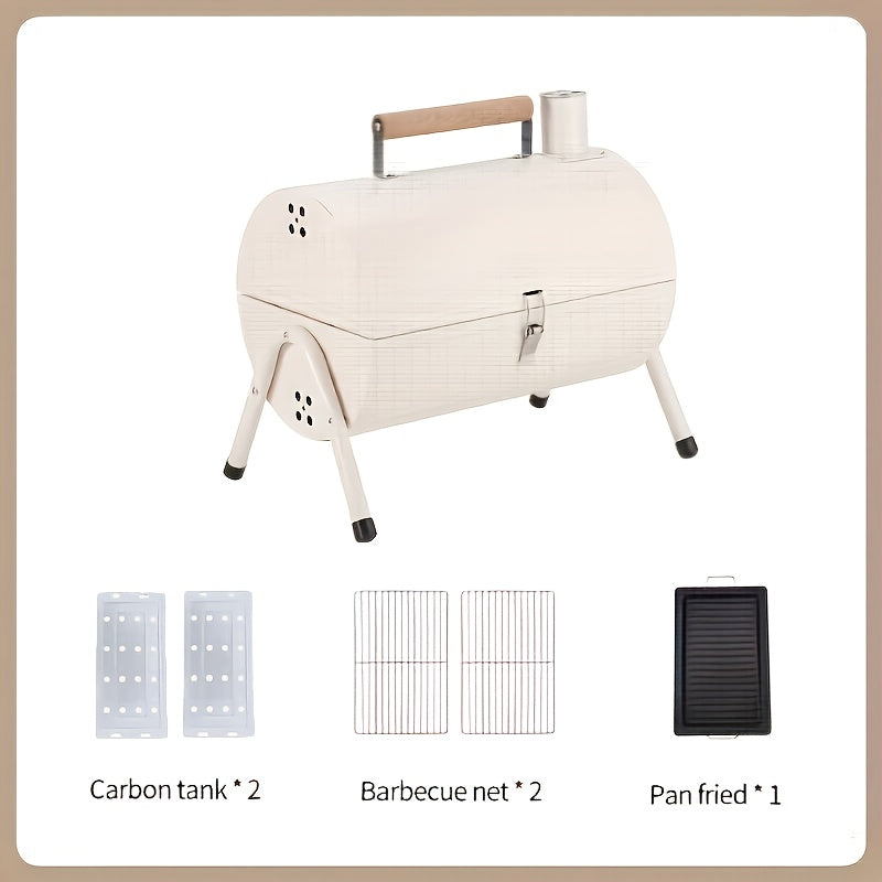 Portable Cast Iron BBQ Grill Charcoal Stove